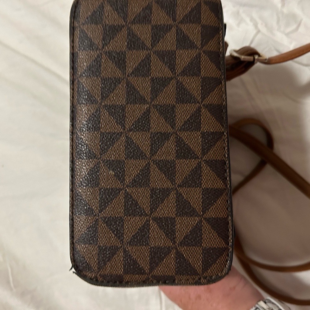 Brown Geometric Pattern Backpack - image 6